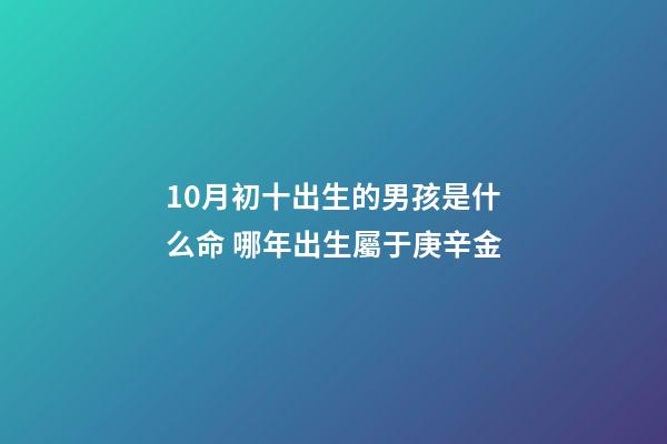 10月初十出生的男孩是什么命 哪年出生屬于庚辛金-第1張-觀點(diǎn)-玄機(jī)派